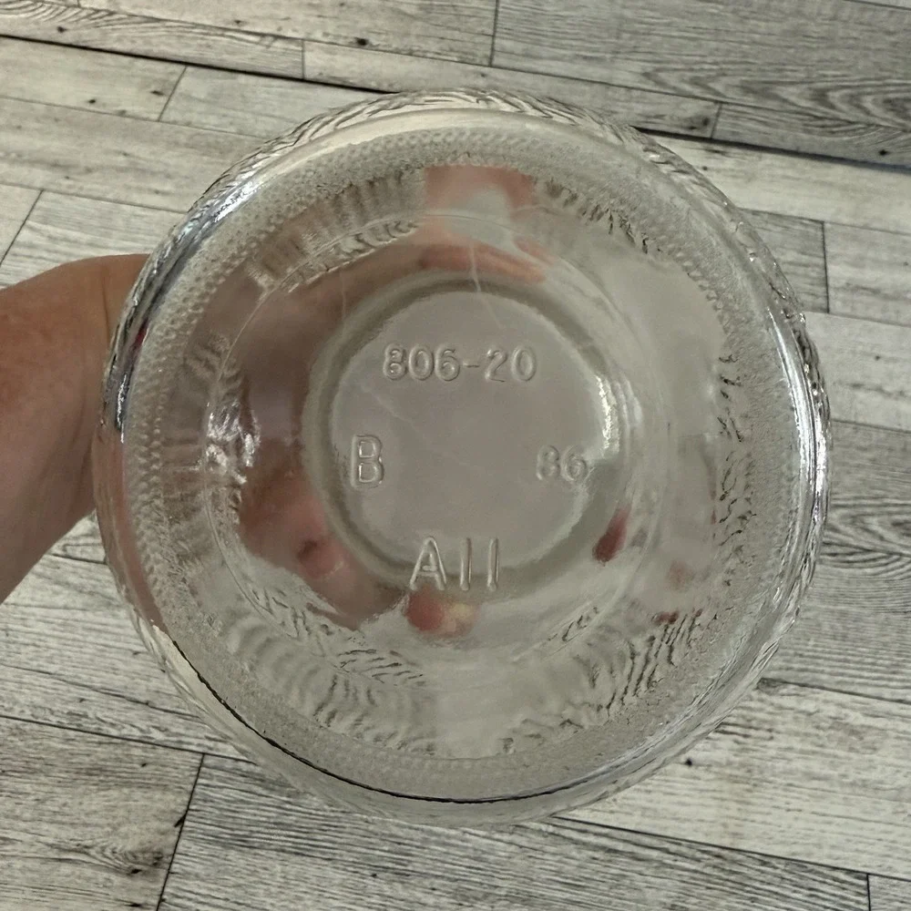 Vintage Hidden Valley Ranch Salad Dressing Glass Shaker w/ Lid Jar Carafe Bottle